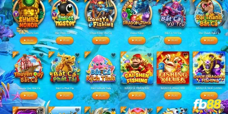 Đa dạng sảnh cược và tựa game bắn cá để bạn thỏa sức giải trí
